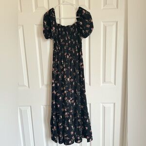 Love Ady Floral Smocked Midi Dress Size XS